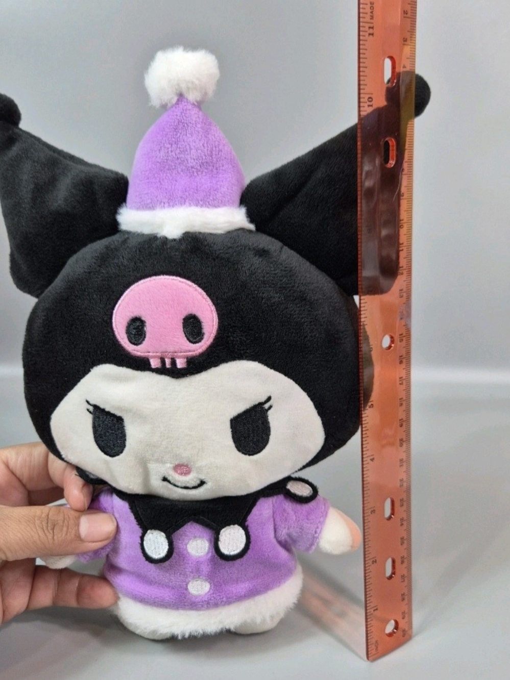Hello Kitty & Friends Kuromi Holiday Purple Plush 11" Stuffed Animal Pre Loved - Picture 3 of 7